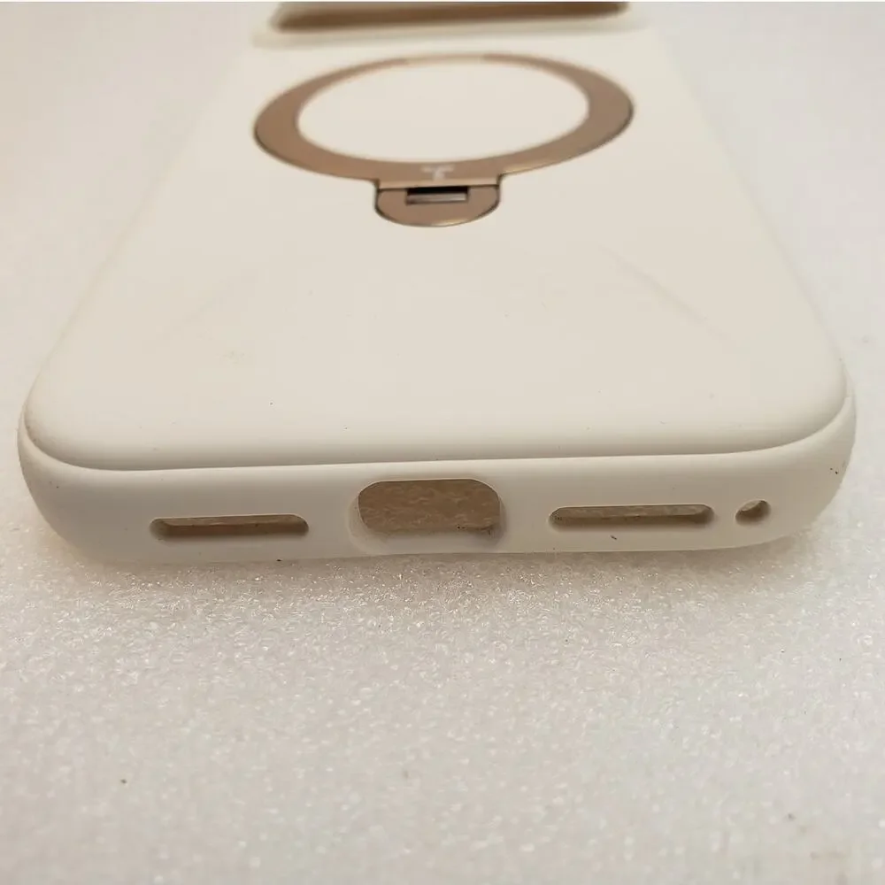 TORRAS Ostand Ring Magnetic Case with Stand for iPhone 17 Pro Max (White)